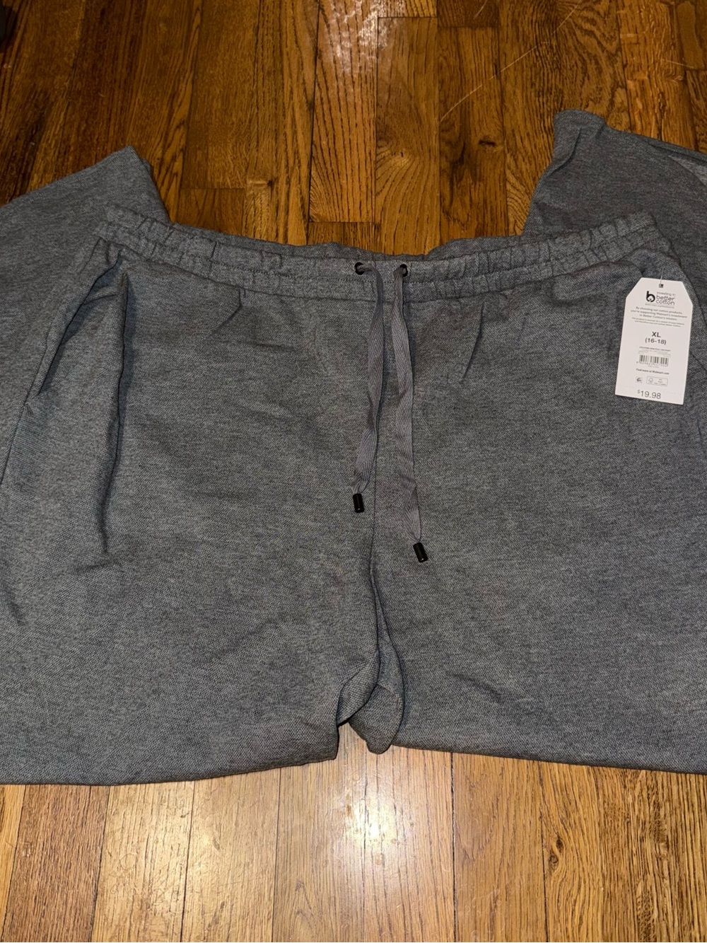 Time and Tru Men's Heather Gray Drawstring Joggers